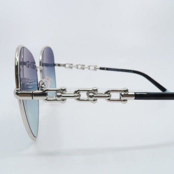 Tiffany & Co. TF 3086 6001/96 57mm Silver-Azure Gradient Blue New Sunglasses. - Picture 6 of 11